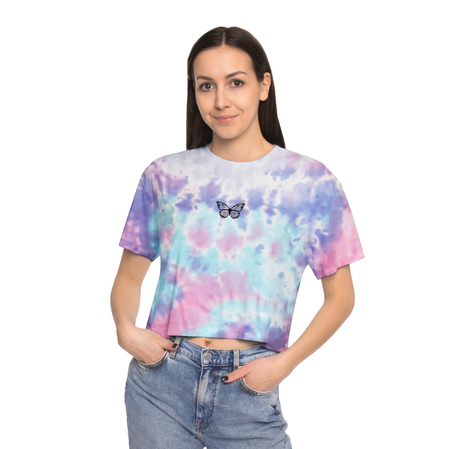Butterfly Women's Tie-Dye Crop Tee