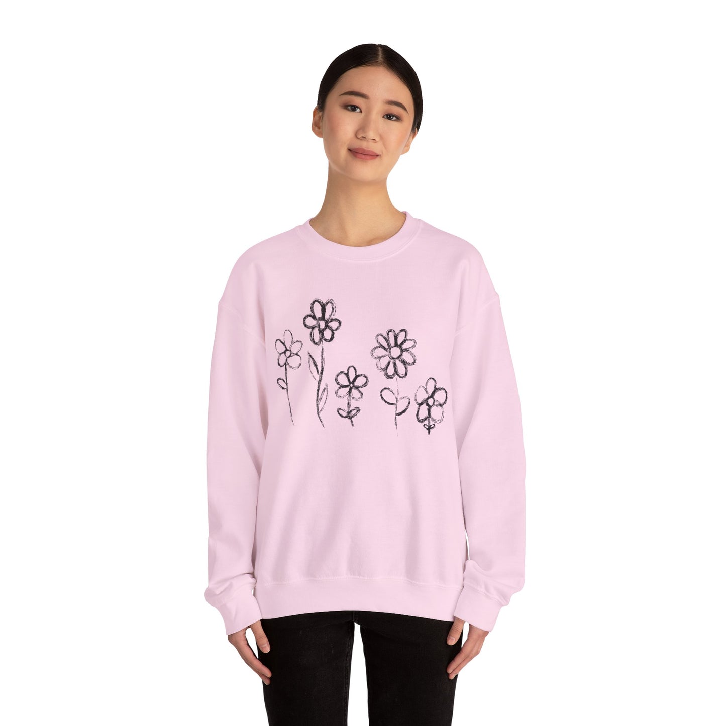 Copy of Floral Doodle Unisex Heavy Blend™ Crewneck Sweatshirt