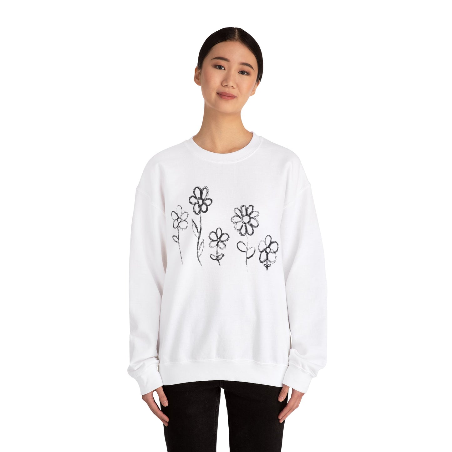 Copy of Floral Doodle Unisex Heavy Blend™ Crewneck Sweatshirt