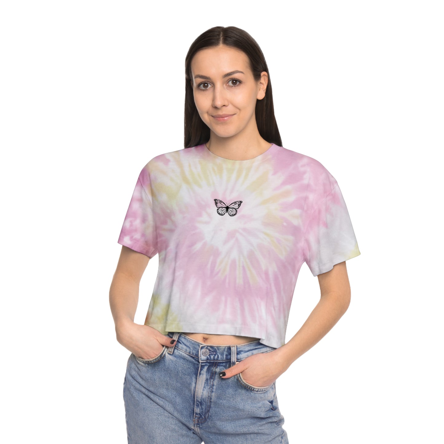 Butterfly Women's Tie-Dye Crop Tee