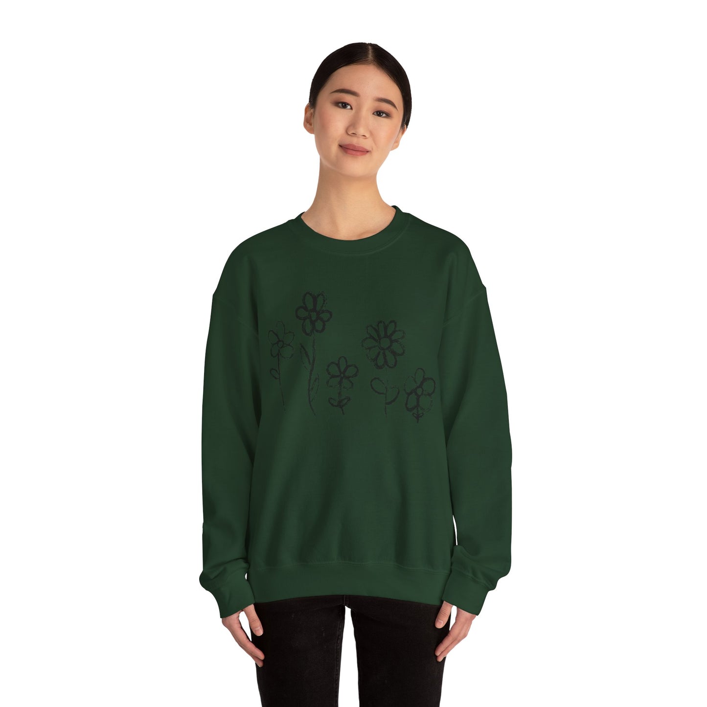 Copy of Floral Doodle Unisex Heavy Blend™ Crewneck Sweatshirt
