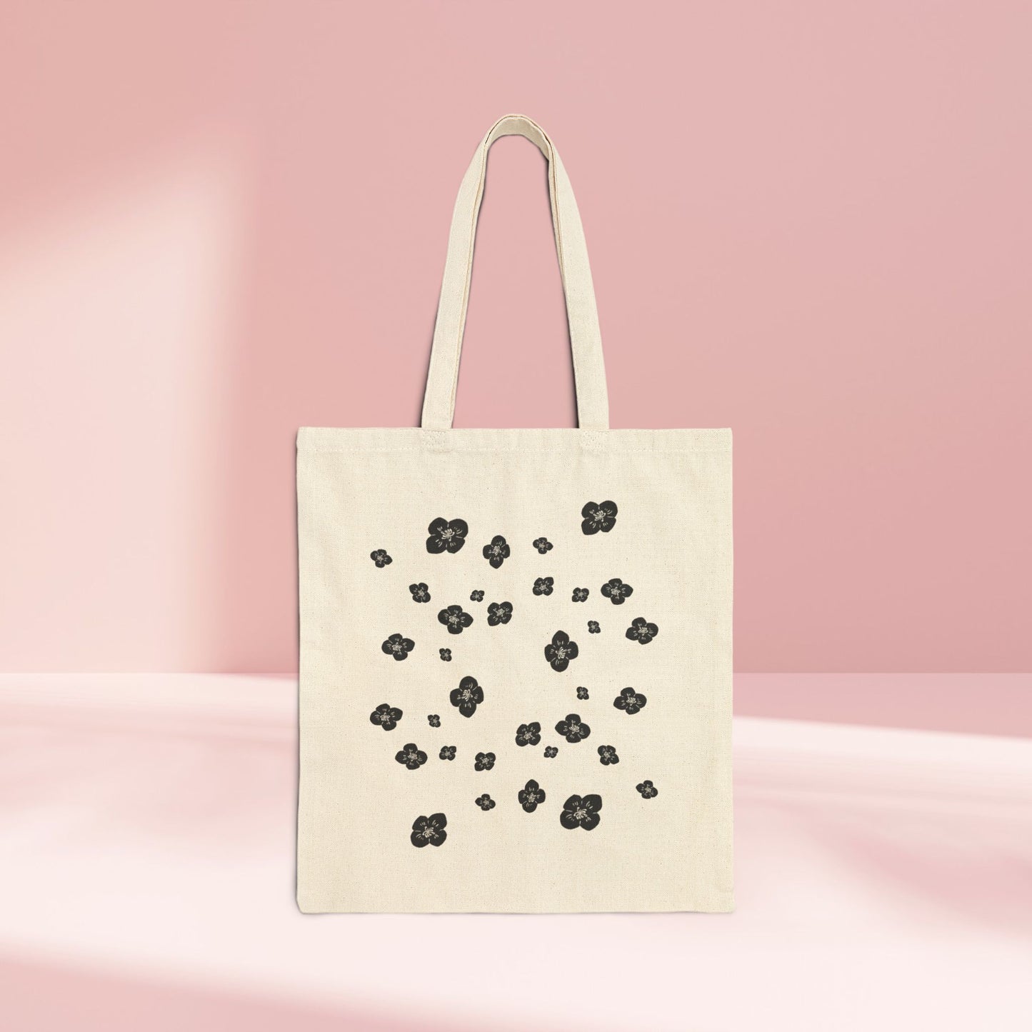 Lovely Flower Cotton Canvas Tote Bag
