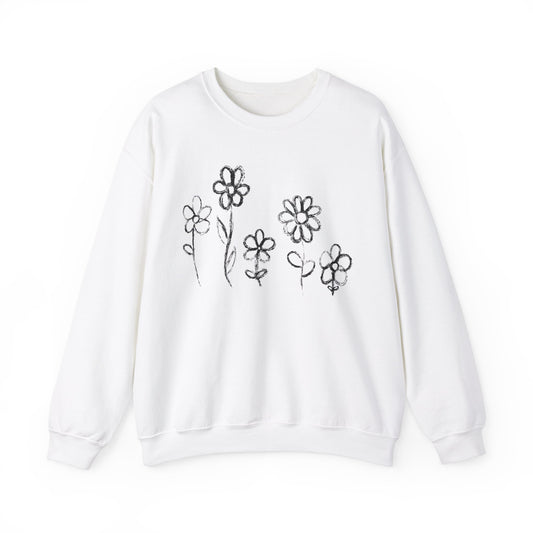 Copy of Floral Doodle Unisex Heavy Blend™ Crewneck Sweatshirt