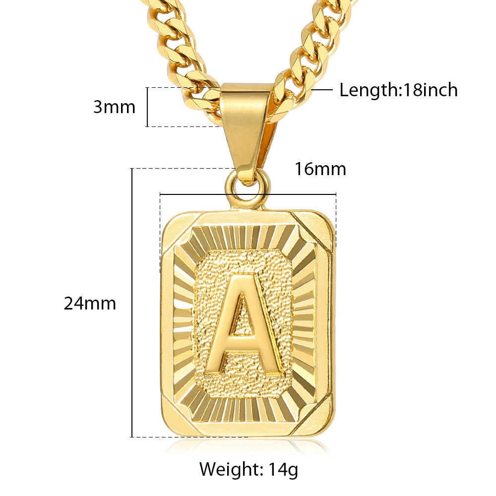 Custom Letter Pendant Necklace