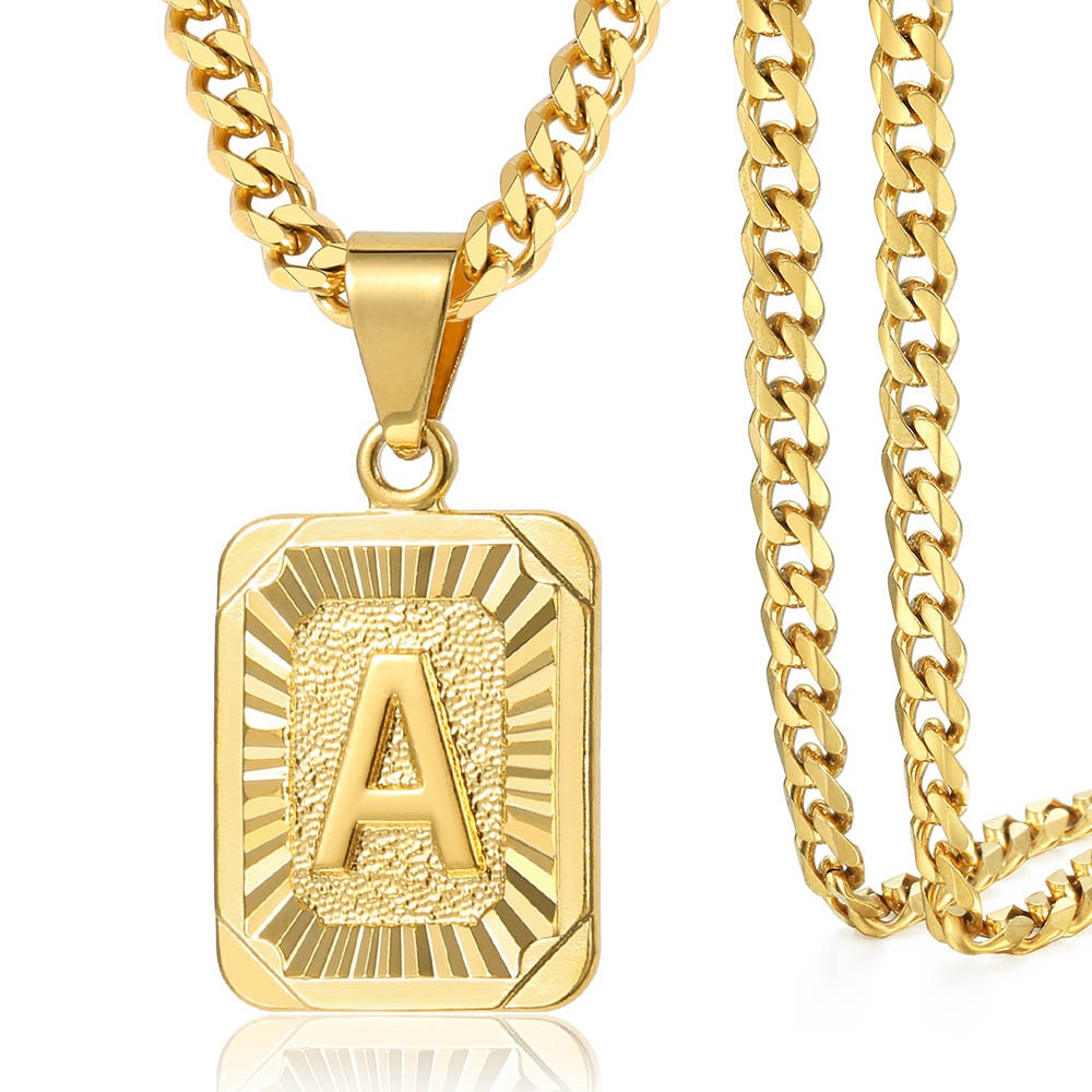 Custom Letter Pendant Necklace