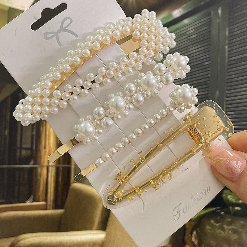 Modern Vintage Pearl Hair Clips