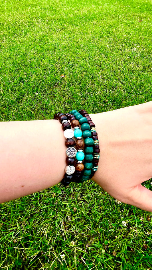Earth & Soul Collection - 5-Piece Bracelet Stack