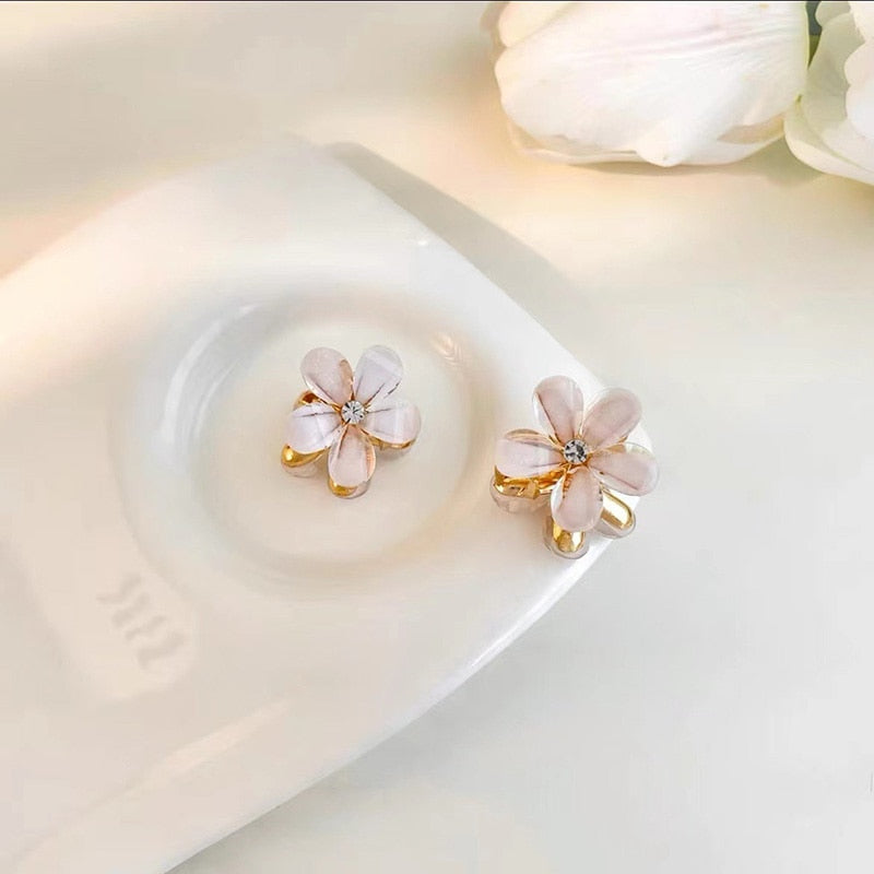 Vintage Double Sided Crystal Flower Hair Clips